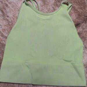 Gilly Hicks Light Green Ribbed Tank Top